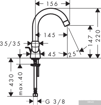 Смеситель Hansgrohe Logis 71222000