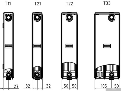 Brugman Tип 22 300x100x1400 FEK220301401UBY (боковое подключение)