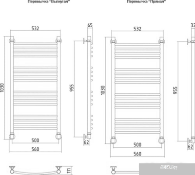 Полотенцесушитель Сунержа Богема 1000x500