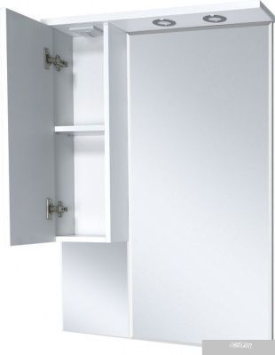 Misty шкаф с зеркалом Терра 70 (белый, левый)