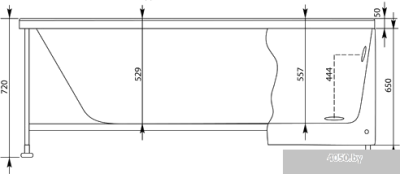 Ванна Aquanet Vega 190x100