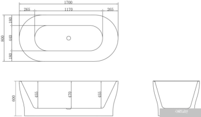 Ванна BelBagno BB405 170x80
