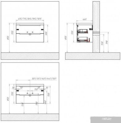 BelBagno Тумба под умывальник Etna-900-2C-SO-RN-P (rovere nature)