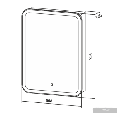 Silver Mirrors Шкаф с зеркалом Фиджи flip 50x75 LED-00002471