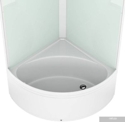 Domani-Spa Simple 110 High (белый/прозрачное стекло)