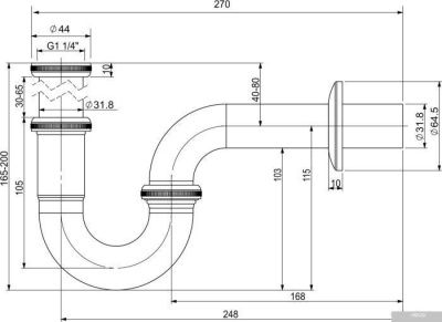 Wellsee Drainage System 182102000 (хром)