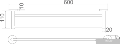 Держатель для полотенца Ledeme L71709B