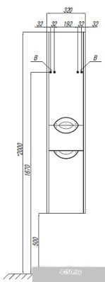 Акватон Шкаф-пенал Сильва (дуб фьорд, левый)