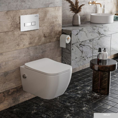 Roxen Cube Bidet One Rimless 6 в 1 StounFix Slim 640526 (белое стекло)