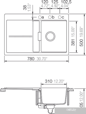 Кухонная мойка Schock Horizont 40D (D-100) Bronze [700090]
