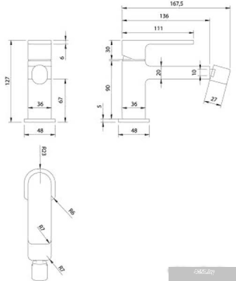 Смеситель Omnires Baretti BA7820 CR