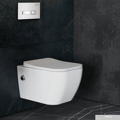 Roxen Cube Bidet One Rimless 6 в 1 StounFix Slim 640526 (белое стекло)