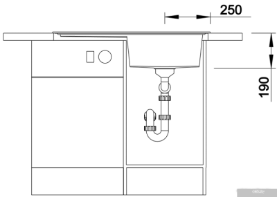 Кухонная мойка Blanco Zenar 45 S (правая, черный)