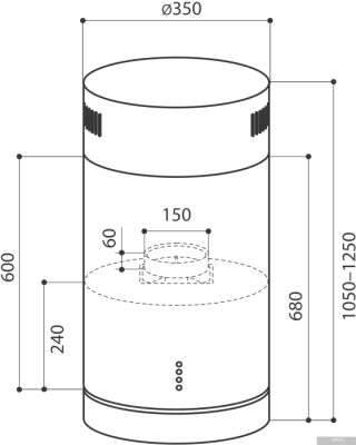 LEX Tubo Isola 350 (нержавеющая сталь)