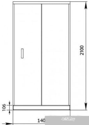 Aquanet Alfa NAA6121 140 (прозрачное стекло)