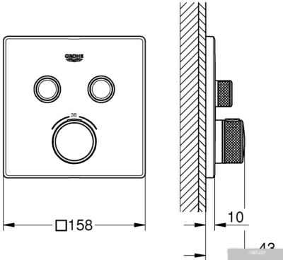 Смеситель Grohe Grohtherm SmartControl 29124000