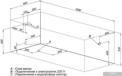 Ванна Aquanet Extra 170x70 (с каркасом)