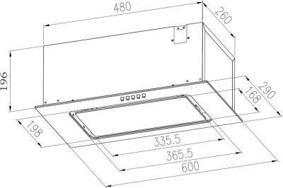 Кухонная вытяжка Meferi INBOX60BG Power