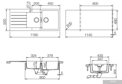 Кухонная мойка Schock Signus 80D (шоколад) [700068]