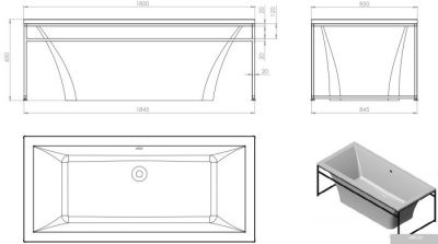 Ванна Astra-Form Лотус 185x85