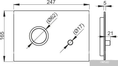 Панель смыва Alcaplast Flat Sting Inox