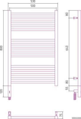 Полотенцесушитель Сунержа Модус 3.0 800x500 00-5701-8050