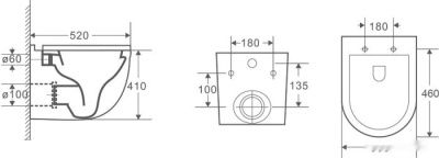 Унитаз CeramaLux 2198MB