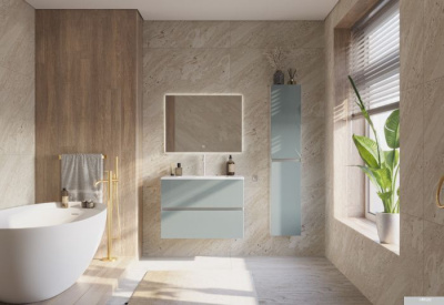 ЗОВ Тумба с умывальником Лира 80 L80MW0MAGVA-OL80 (адриатик)