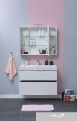 Aquanet Тумба Бруклин 70 00212597 с умывальником Slim Synergy (белый)