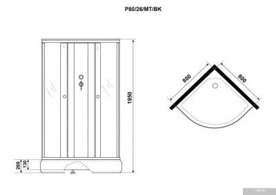 Niagara Promo P80/26/MT/BK 80x80x195