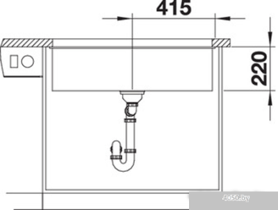 Кухонная мойка Blanco Subline 800-U 526005 (черный)