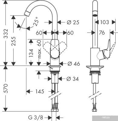 Смеситель Hansgrohe Logis 260 71835000
