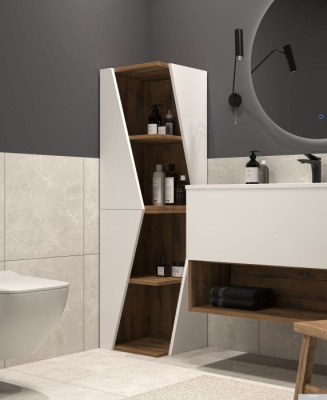 ЗОВ Шкаф Кито 40 CK40LAMWMR (правый, аттик/белый матовый)