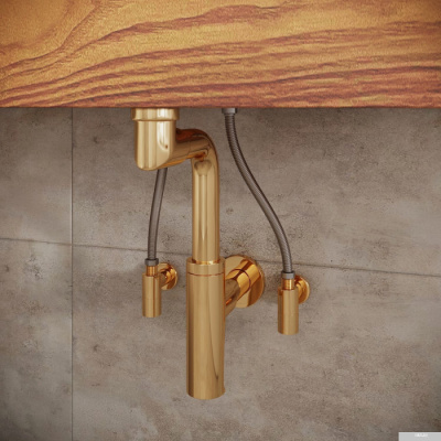 Вентиль Wellsee Drainage System 182148001, угловой (2 шт, золото)