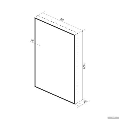 Wellsee Зеркало с фоновой LED-подсветкой 7 Rays' Spectrum 172201020, 70 х 100 см (с сенсором и регул