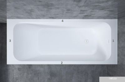 Ванна Salini Orlando Kit 180x70 102122M (S-Stone, матовый)