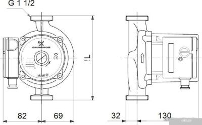 Насос Grundfos UPS 25-120 180