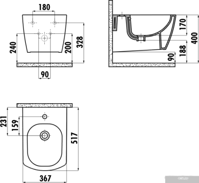 Биде Creavit EG510-00CB00E-0000