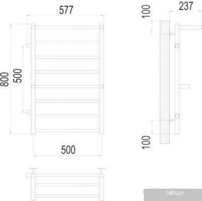 Полотенцесушитель TERMINUS Аврора П8 500x800 бп