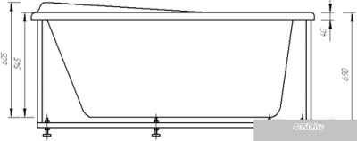 Ванна Aquatek Альтаир 158x120L (с экраном и каркасом)