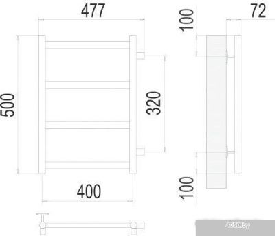 Полотенцесушитель TERMINUS Аврора П4 400x500 бп