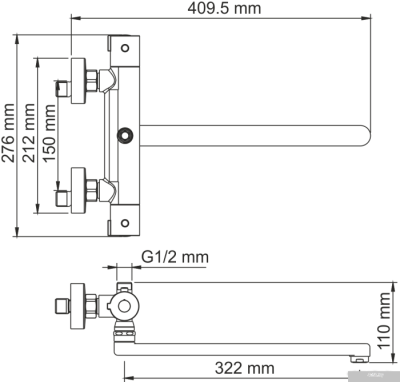 Смеситель Wasserkraft Berkel 4822L Thermo