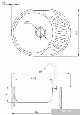 Кухонная мойка Deante Twist ZEU 311C (оформление)