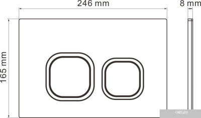 Roxen Antares в комплекте с инсталляцией StounFix Slim 6 в 1 533876 (кнопка: белый глянец)