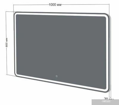 Бриклаер Зеркало Эстель-1 100 LED сенсор (серебристый)