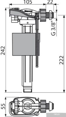 Alcaplast A160P-3/8