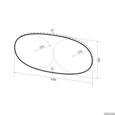 Wellsee Зеркало 7 Rays' Spectrum 172201470, 100 х 55 см