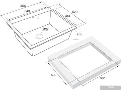 Кухонная мойка Paulmark Kante PM106052-BE