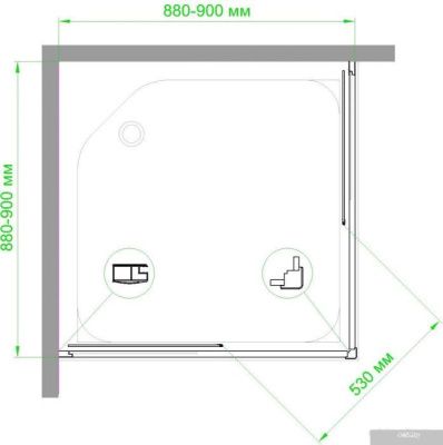 Royal Bath RB HPD-C-BL 90х90