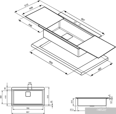 Кухонная мойка Smeg VR78A